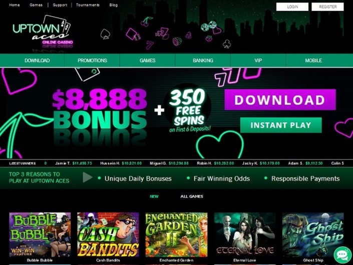Uptown Aces Casino Uptown Aces Casino Review - Bonuses - Login - Sister Sites