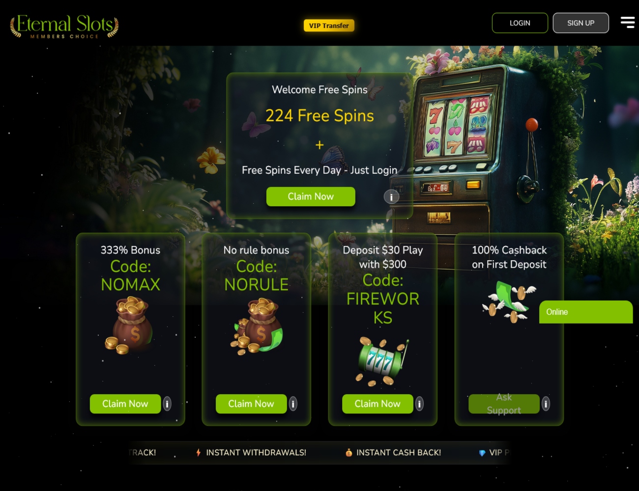 Eternal Slots Casino Eternal Slots Casino Bonus Codes