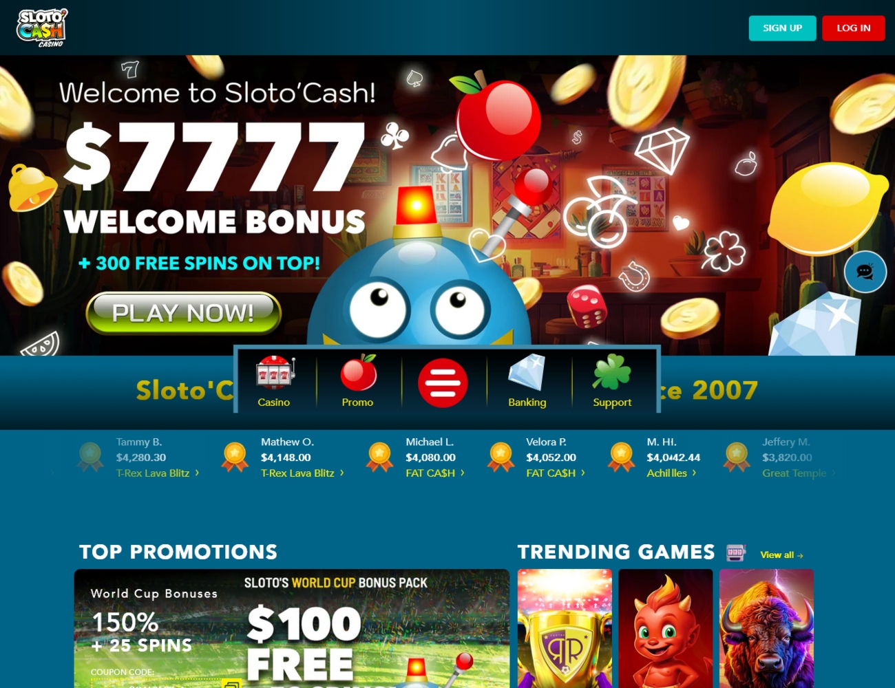 SlotoCash Casino Sloto Cash Casino No Deposit Bonus Codes